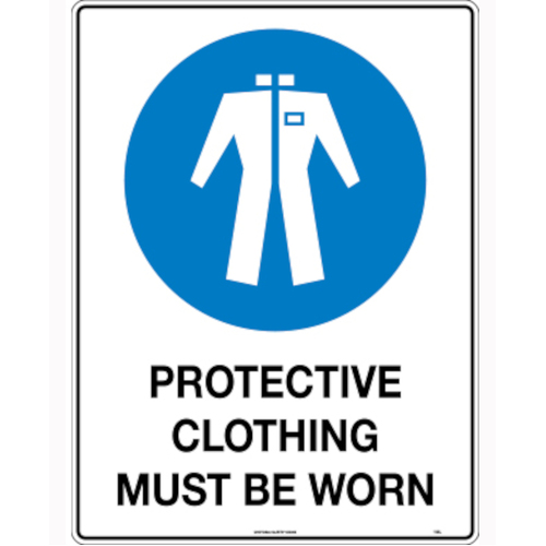 WORKWEAR, SAFETY & CORPORATE CLOTHING SPECIALISTS - 600x400mm - Metal, Class 1 Reflective - Protective Clothing Must be Worn