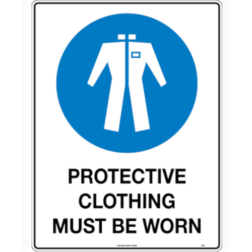 WORKWEAR, SAFETY & CORPORATE CLOTHING SPECIALISTS - 50mm Disc - Self Adhesive - Sheet of 12 - Protective Clothing Pictogram