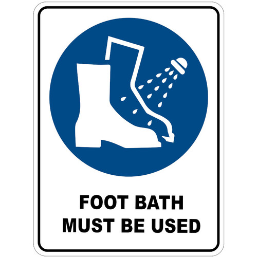 WORKWEAR, SAFETY & CORPORATE CLOTHING SPECIALISTS - 450x300mm - Poly - Foot Bath Must Be Used