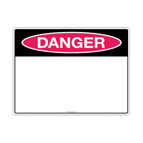 WORKWEAR, SAFETY & CORPORATE CLOTHING SPECIALISTS - 300x225mm - Self Adhesive - Danger Blank