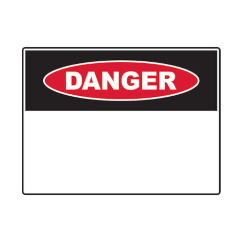 WORKWEAR, SAFETY & CORPORATE CLOTHING SPECIALISTS - 90x55mm - Self Adhesive - Pkt 10 - Danger Blank