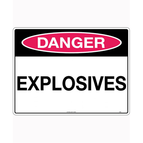 WORKWEAR, SAFETY & CORPORATE CLOTHING SPECIALISTS - 240x180mm - Self Adhesive - Danger Explosives