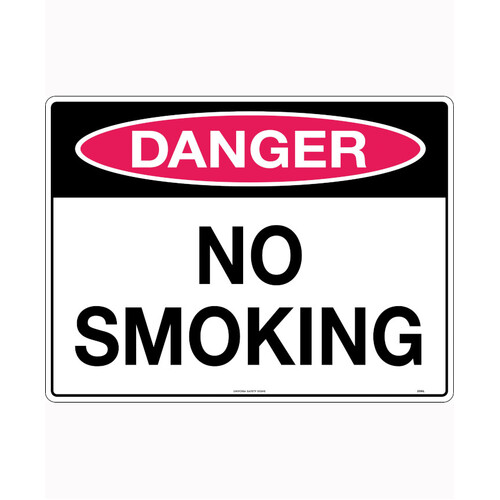 WORKWEAR, SAFETY & CORPORATE CLOTHING SPECIALISTS 90x55mm - Self Adhesive - Sheet of 10 - Danger No Smoking