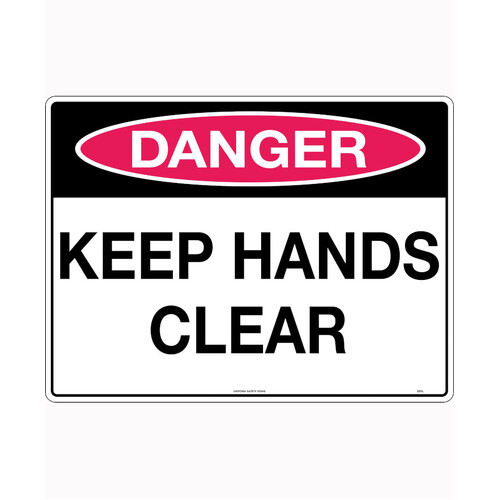 WORKWEAR, SAFETY & CORPORATE CLOTHING SPECIALISTS - 240x180mm - Self Adhesive - Danger Keep Hands Clear