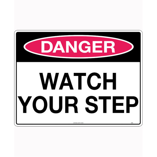 WORKWEAR, SAFETY & CORPORATE CLOTHING SPECIALISTS - 240x180mm - Self Adhesive - Danger Watch Your Step