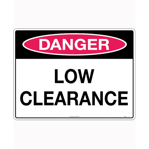 WORKWEAR, SAFETY & CORPORATE CLOTHING SPECIALISTS 600x400mm - Metal - Danger Low Clearance