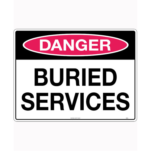 WORKWEAR, SAFETY & CORPORATE CLOTHING SPECIALISTS 240x180mm - Self Adhesive - Danger Buried Services