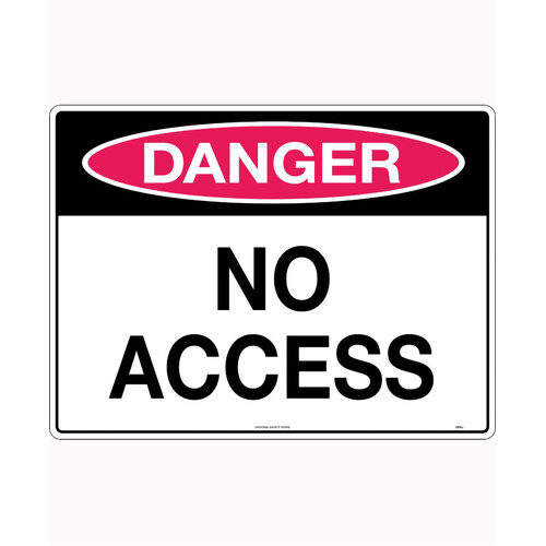 WORKWEAR, SAFETY & CORPORATE CLOTHING SPECIALISTS 240x180mm - Self Adhesive - Danger No Access