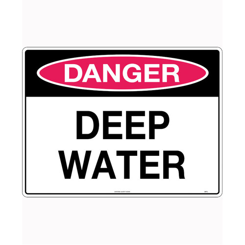 WORKWEAR, SAFETY & CORPORATE CLOTHING SPECIALISTS 600x400mm - Metal - Danger Deep Water