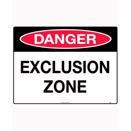 WORKWEAR, SAFETY & CORPORATE CLOTHING SPECIALISTS 600x400mm - Metal - Danger Exclusion Zone