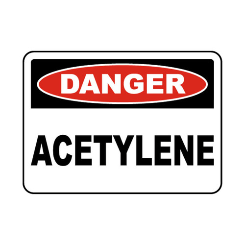 WORKWEAR, SAFETY & CORPORATE CLOTHING SPECIALISTS 600x400mm - Poly - Danger Acetylene