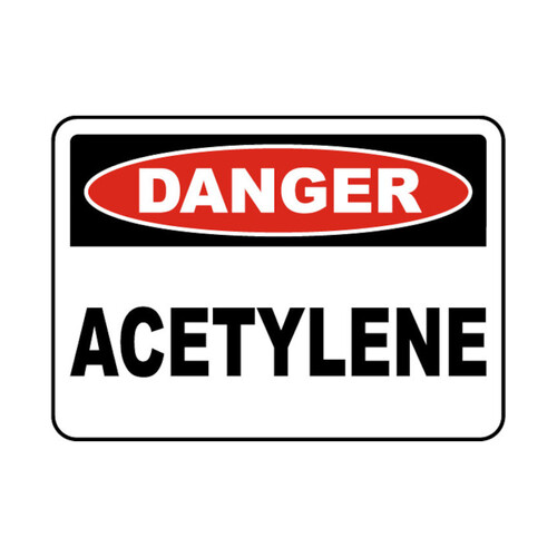 WORKWEAR, SAFETY & CORPORATE CLOTHING SPECIALISTS - 450x300mm - Poly - Danger Acetylene