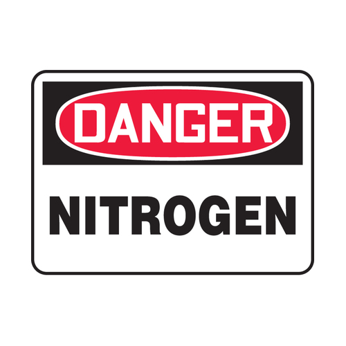 WORKWEAR, SAFETY & CORPORATE CLOTHING SPECIALISTS - 600x400mm - Poly - Danger Nitrogen