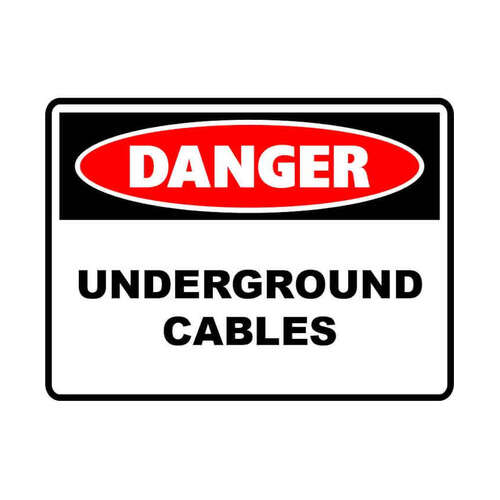WORKWEAR, SAFETY & CORPORATE CLOTHING SPECIALISTS 600x400mm - Poly - Danger Underground Cables