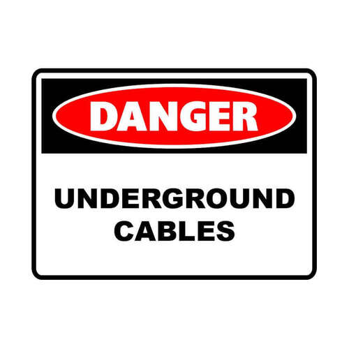 WORKWEAR, SAFETY & CORPORATE CLOTHING SPECIALISTS - 450x300mm - Metal - Danger Underground Cables