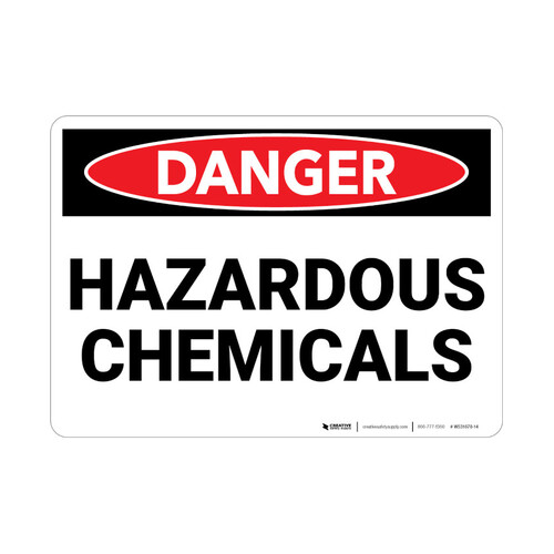 WORKWEAR, SAFETY & CORPORATE CLOTHING SPECIALISTS - 600x400mm - Metal - Danger Hazardous Chemicals