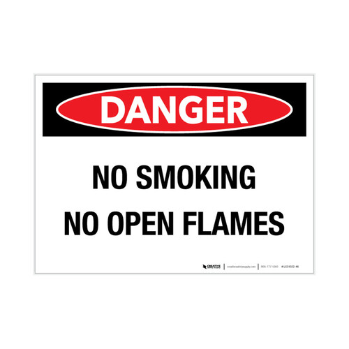 WORKWEAR, SAFETY & CORPORATE CLOTHING SPECIALISTS - 600x400mm - Metal - Danger No Smoking No Open Flames