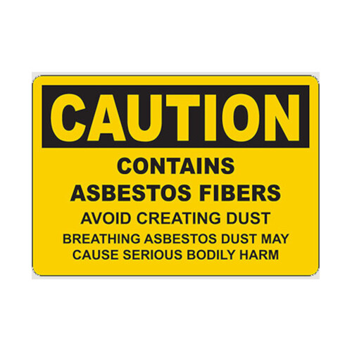 WORKWEAR, SAFETY & CORPORATE CLOTHING SPECIALISTS - 300x225mm - Metal - Danger Contains Asbestos Fibres