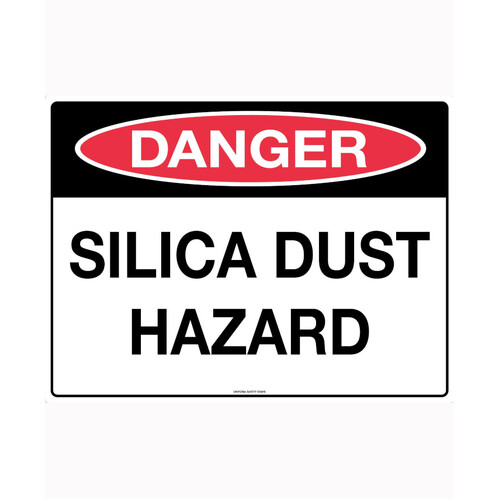 WORKWEAR, SAFETY & CORPORATE CLOTHING SPECIALISTS 600x400mm - Poly - Danger Silica Dust Hazard