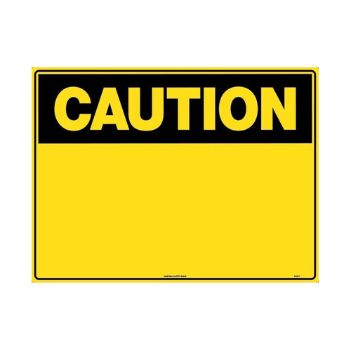 WORKWEAR, SAFETY & CORPORATE CLOTHING SPECIALISTS - 600x400mm - Metal - Caution Header Blank