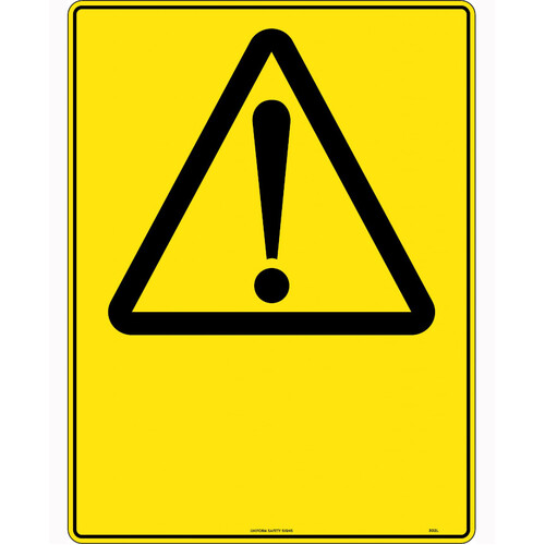 WORKWEAR, SAFETY & CORPORATE CLOTHING SPECIALISTS - 600x400mm - Corflute - Caution Triangle Symbol Blank