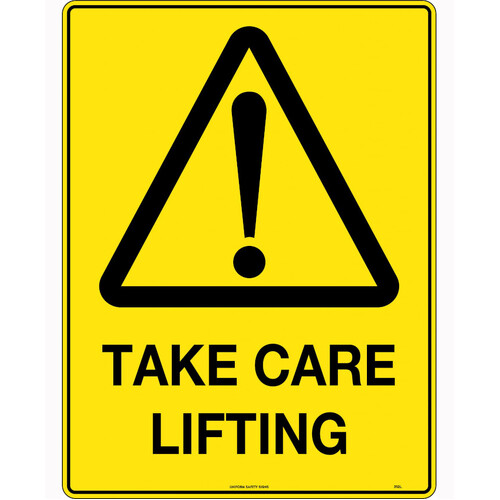 WORKWEAR, SAFETY & CORPORATE CLOTHING SPECIALISTS - 300x225mm - Poly - Take Care Lifting