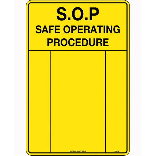 WORKWEAR, SAFETY & CORPORATE CLOTHING SPECIALISTS 450x300mm - Poly - Safe Operating Procedure