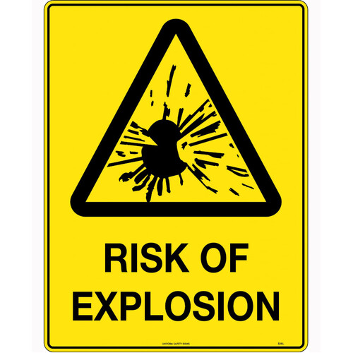 WORKWEAR, SAFETY & CORPORATE CLOTHING SPECIALISTS - 600x400mm - Metal - Caution Risk of Explosion