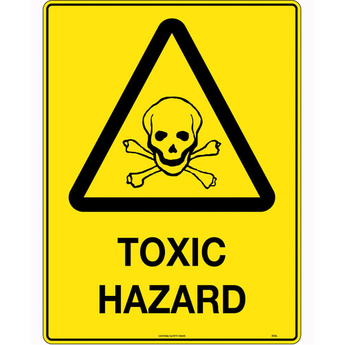 WORKWEAR, SAFETY & CORPORATE CLOTHING SPECIALISTS - 600x400mm - Metal - Caution Toxic Hazard