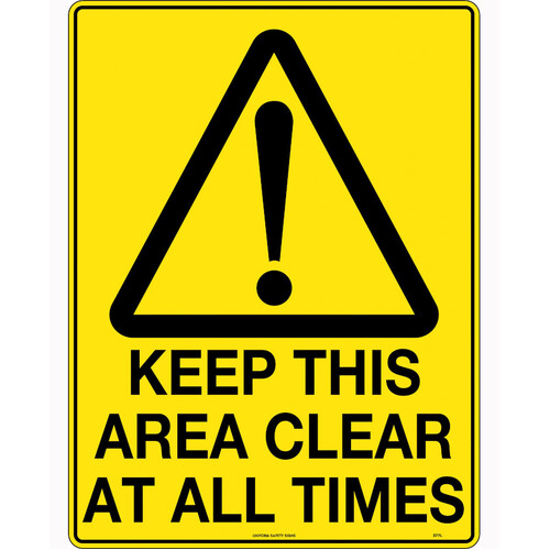 WORKWEAR, SAFETY & CORPORATE CLOTHING SPECIALISTS 450x300mm - Metal - Keep This Area Clear At All Times