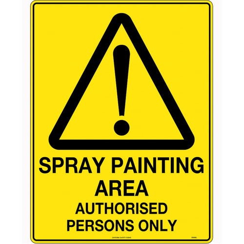 WORKWEAR, SAFETY & CORPORATE CLOTHING SPECIALISTS - 600x400mm - Corflute - Spray Painting Area Authorised Persons Only