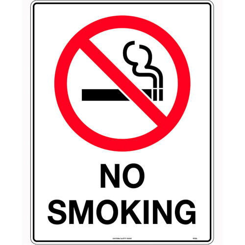 WORKWEAR, SAFETY & CORPORATE CLOTHING SPECIALISTS - 90x55mm - Self Adhesive - Sheet of 10 - No Smoking