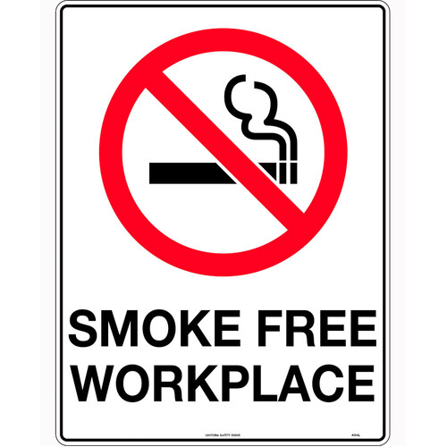 WORKWEAR, SAFETY & CORPORATE CLOTHING SPECIALISTS 450x300mm - Poly - Smoke Free Workplace