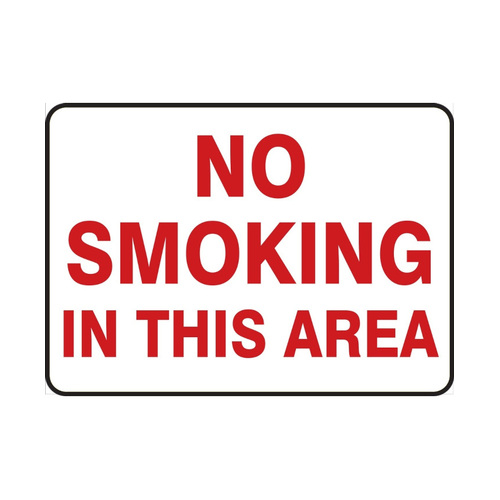 WORKWEAR, SAFETY & CORPORATE CLOTHING SPECIALISTS - 300x140mm - Self Adhesive - No Smoking In This Area