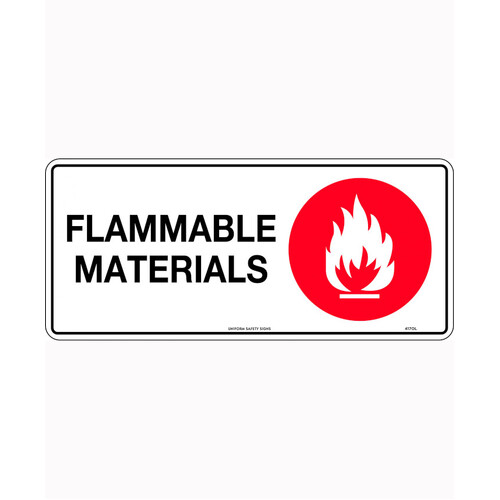 WORKWEAR, SAFETY & CORPORATE CLOTHING SPECIALISTS - 450x200mm - Metal - Flammable Materials