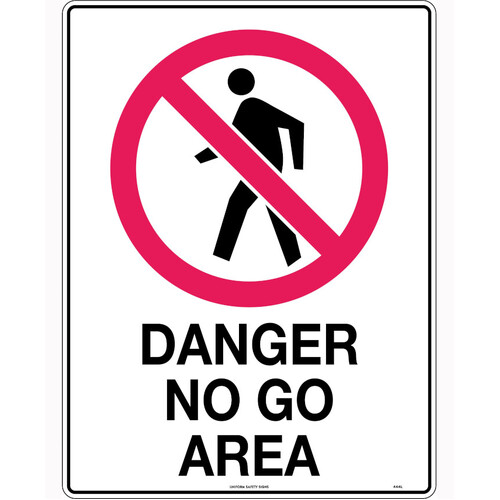 WORKWEAR, SAFETY & CORPORATE CLOTHING SPECIALISTS - 600x400mm - Corflute - Danger No Go Area