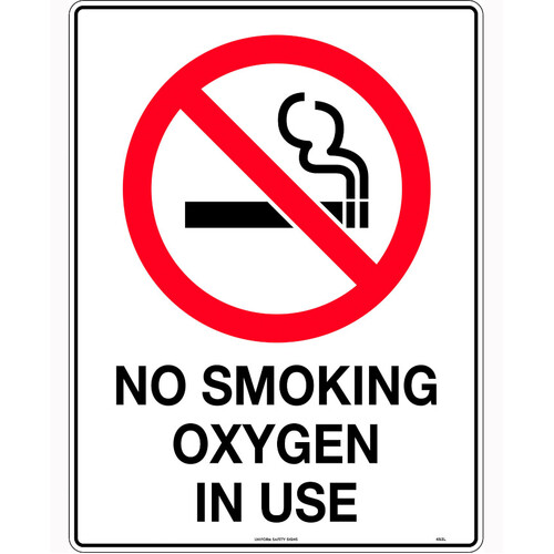 WORKWEAR, SAFETY & CORPORATE CLOTHING SPECIALISTS - 300x225mm - Metal - No Smoking Oxygen in Use