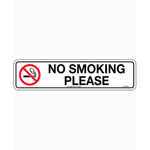 WORKWEAR, SAFETY & CORPORATE CLOTHING SPECIALISTS - 300x100mm - Self Adhesive - No Smoking Please