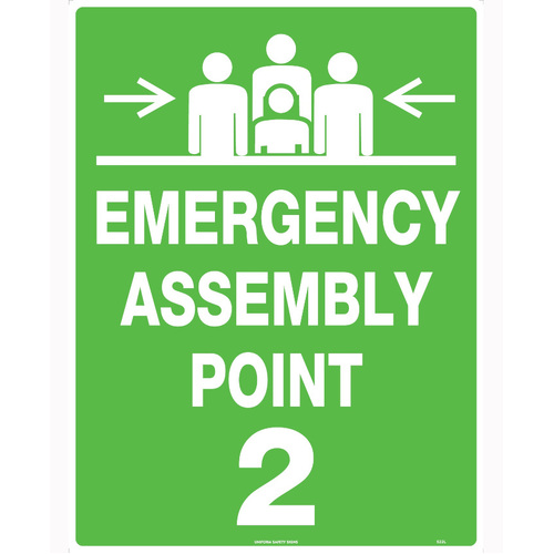 WORKWEAR, SAFETY & CORPORATE CLOTHING SPECIALISTS 600x400mm - Metal - Emergency Assembly Point 2