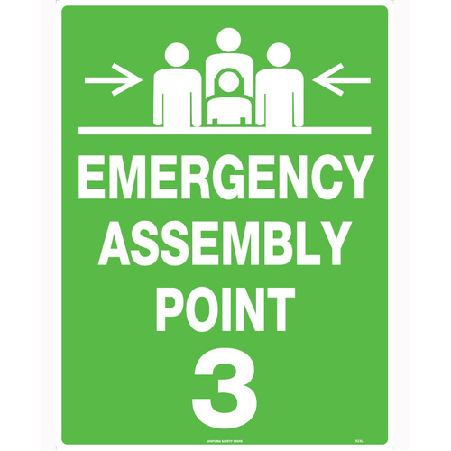 WORKWEAR, SAFETY & CORPORATE CLOTHING SPECIALISTS 600x400mm - Metal - Emergency Assembly Point 3