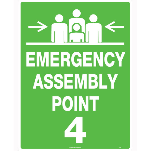 WORKWEAR, SAFETY & CORPORATE CLOTHING SPECIALISTS 600x400mm - Metal - Emergency Assembly Point 4