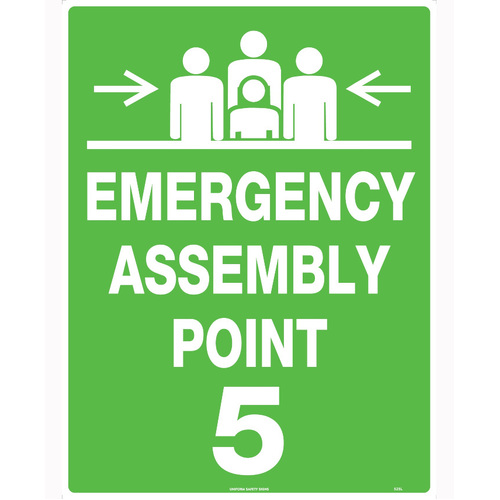 WORKWEAR, SAFETY & CORPORATE CLOTHING SPECIALISTS - 600x400mm - Metal - Emergency Assembly Point 5