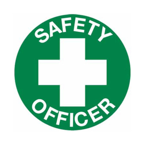 WORKWEAR, SAFETY & CORPORATE CLOTHING SPECIALISTS - 50mm Disc - Self Adhesive - Sheet of 12 - Trained with First Aid Pictogram