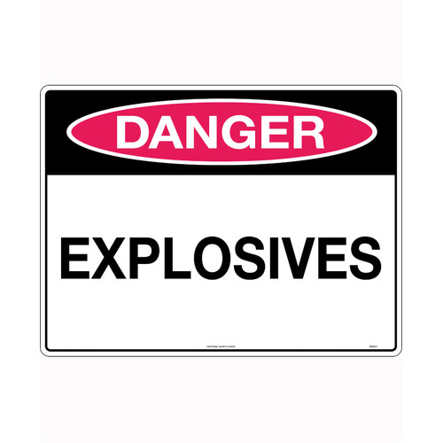 WORKWEAR, SAFETY & CORPORATE CLOTHING SPECIALISTS - 600x400mm - Metal, Class 2 Reflective - Danger Explosives