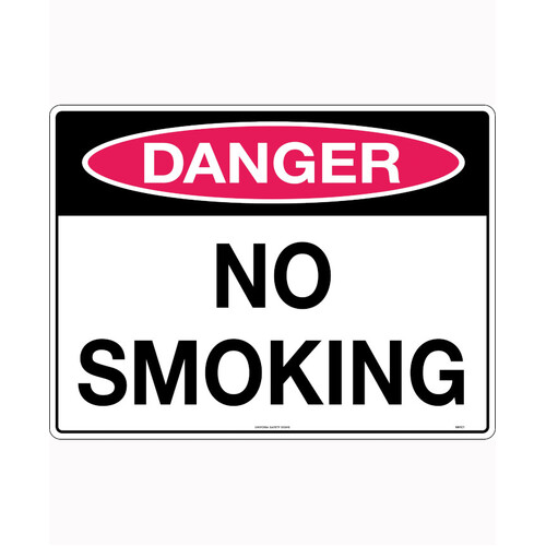 WORKWEAR, SAFETY & CORPORATE CLOTHING SPECIALISTS 600x400mm - Metal, Class 1 Reflective - Danger No Smoking