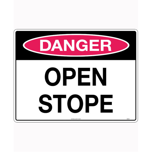 WORKWEAR, SAFETY & CORPORATE CLOTHING SPECIALISTS 600x400mm - Metal, Class 1 Reflective - Danger Open Stope