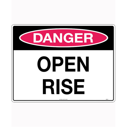 WORKWEAR, SAFETY & CORPORATE CLOTHING SPECIALISTS 600x400mm - Metal, Class 1 Reflective - Danger Open Rise