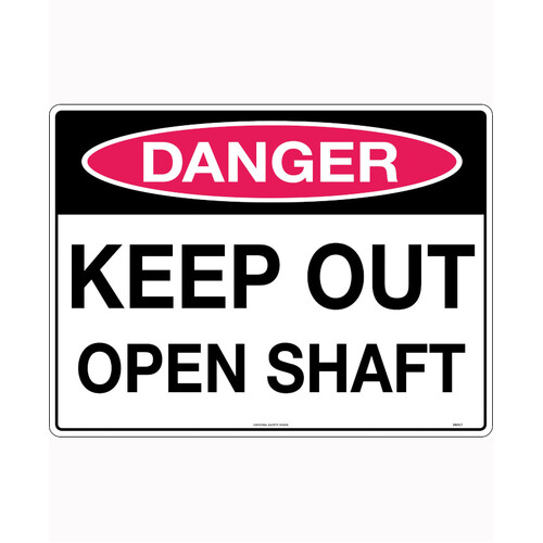 WORKWEAR, SAFETY & CORPORATE CLOTHING SPECIALISTS - 600x400mm - Metal, Class 2 Reflective - Danger Keep Out Open Shaft