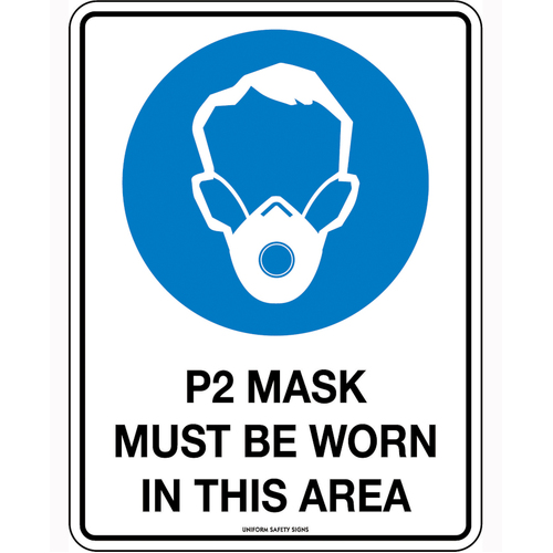 WORKWEAR, SAFETY & CORPORATE CLOTHING SPECIALISTS - 300x225mm - Poly - P2 Must Must be Worn in This Area