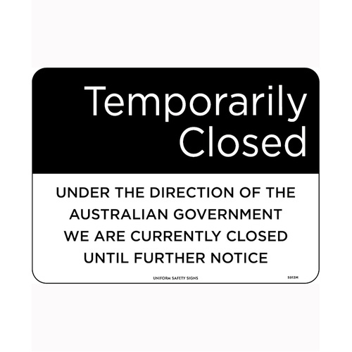 WORKWEAR, SAFETY & CORPORATE CLOTHING SPECIALISTS - 300x225mm - Poly - Temporarily Closed under Direction of the Government